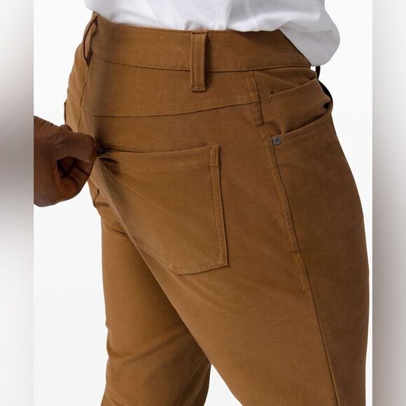 Lululemon Men’s ABC Tech Canvas Skinny Pant 33 x 32 caramel Brown - Picture 1 of 5